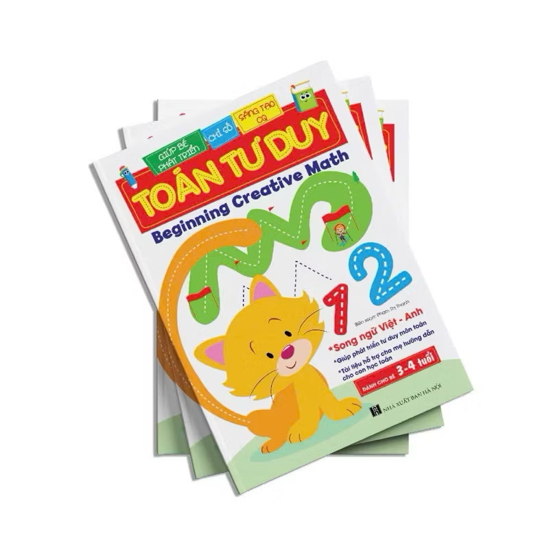 Sách - Toán Tư Duy giúp phát triển Tư Duy môn Toán dành cho trẻ 3-4 tuổi (Song ngữ Việt Anh)