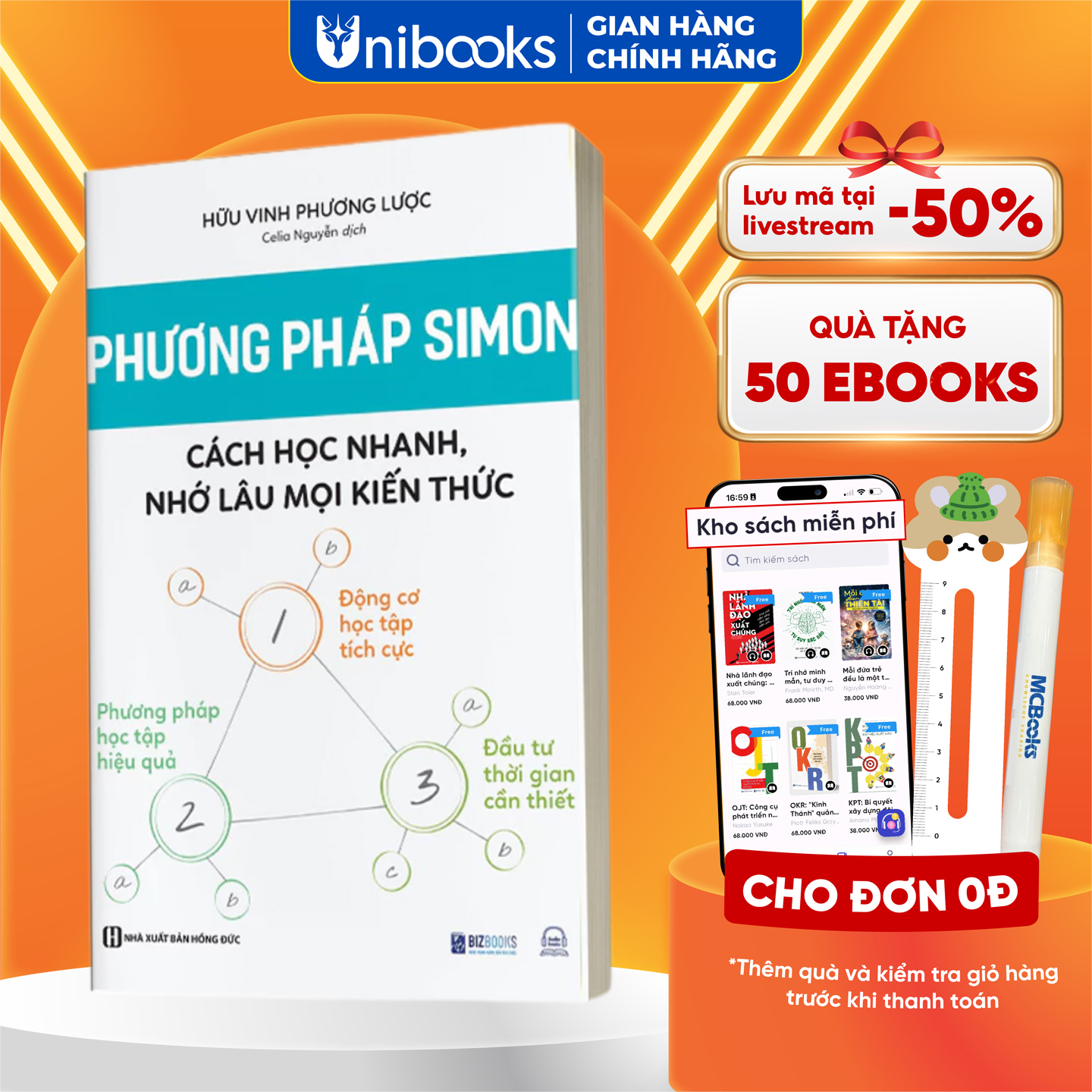 Sách - Phương Pháp Học Tập Của Simon - Cách Học Nhanh, Nhớ Lâu Mọi Kiến Thức - Sách Phát Triển Bản Thân Mỗi Ngày