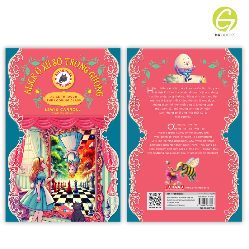 Sách Alice Ở Xứ Sở Trong Gương - Sách song ngữ kinh điển, truyện song ngữ thiếu nhi tặng file nghe & note từ vựng