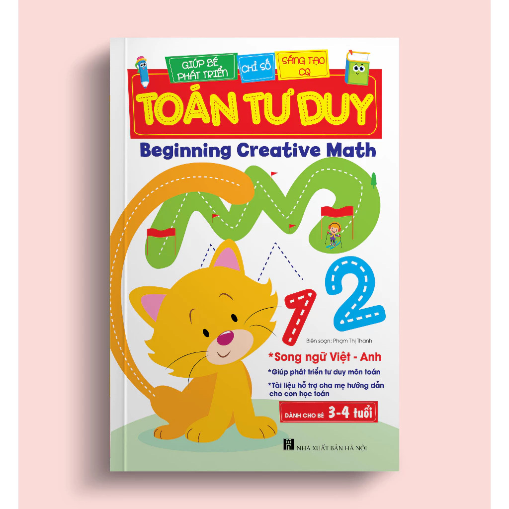 Sách - Toán Tư Duy giúp phát triển Tư Duy môn Toán dành cho trẻ 3-4 tuổi (Song ngữ Việt Anh)