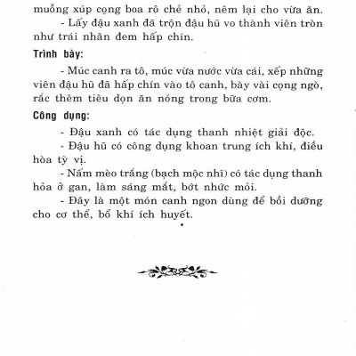 Món Chay Ngon, Bỗ Dưỡng