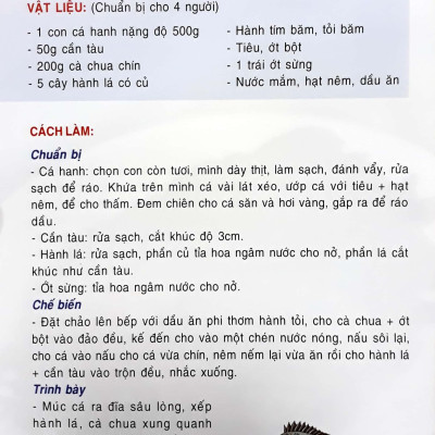 Thực Đơn Cơm Gia Đình 3 Món Miền Trung (Tái Bản)