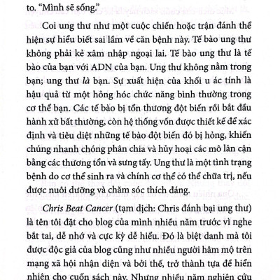 Chris Giáp Mặt Với Ung Thư