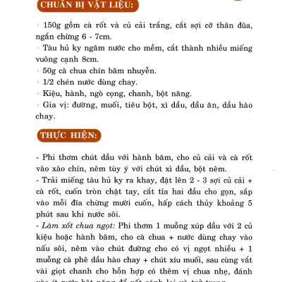 Thực Đơn Cơm Chay 3 Món