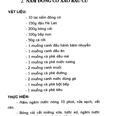 Thực Đơn Bốn Món