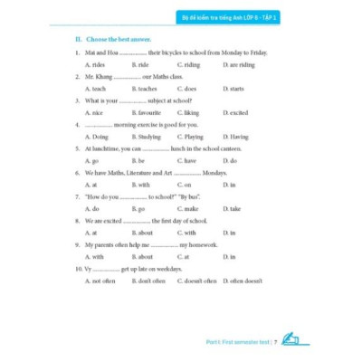 Sách - GLOBAL SUCCESS Bộ đề kiểm tra tiếng Anh lớp 6 tập 1 (CÓ ĐÁP ÁN)