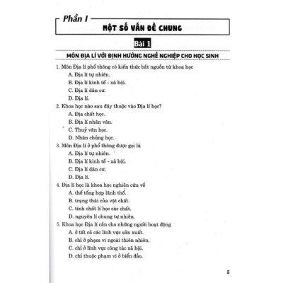 Sách - Trắc Nghiệm Địa Lí Lớp 10 (Dùng Chung Cho Các Bộ SGK Theo Chương Trình GDPT Mới) HA-MK