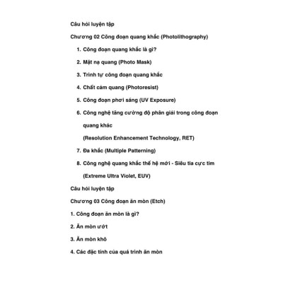 Sách Hiểu về công đoạn chế tạo Bán Dẫn