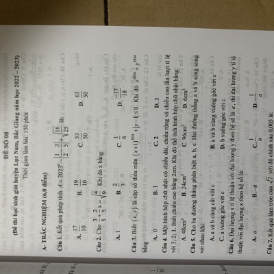 Tuyển chọn đề thi học sinh giỏi toán 7 (2023)