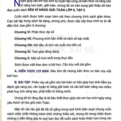 Rèn Kĩ Năng Giải Toán Lớp 8 - Tập 2 (Theo Chương Trình Giáo Dục Phổ Thông Mới)
