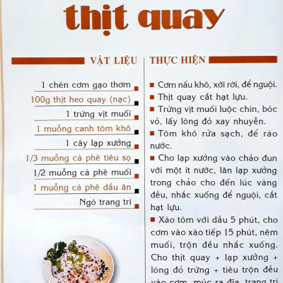 Các Món Cơm, Xôi Và Bánh Mặn