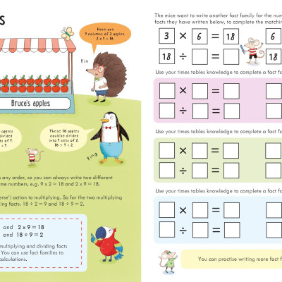 Sách học toán tiếng Anh: Usborne Workbooks Dividing 7-8