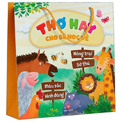 Bộ Sách Thơ Hay Cho Bé Học Về Hình Dạng, Màu Sắc, Nông Trại Và Sở Thú (Túi 4 Cuốn)