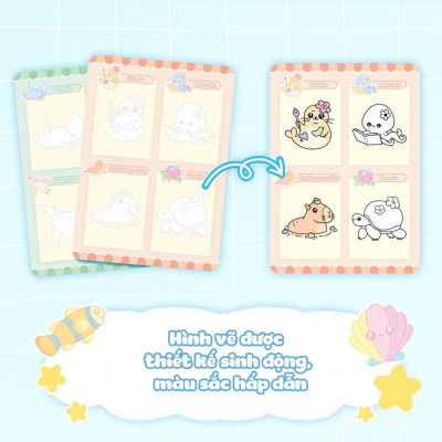 Sách - Tập Vẽ Theo Nét - Thế Giới Đại Dương - Megabook