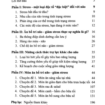 Chế Độ Ăn Bổ Trí Não Giảm Stress