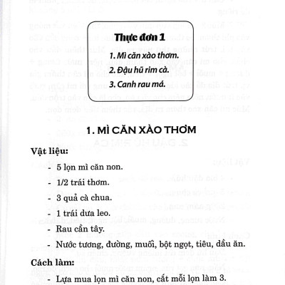 52 Thực Đơn Nấu Ăn Chay Trong Gia Đình