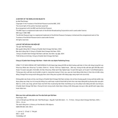 Lịch Sử Thế Giới Qua 100 Hiện Vật - AL