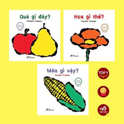 Sách - Bộ Lật giở tương tác song ngữ: Hoa gì thế - Quả gì đây - Món gì vậy (Phần 3) (Trọn bộ 03 cuốn) - Nhã Nam Official