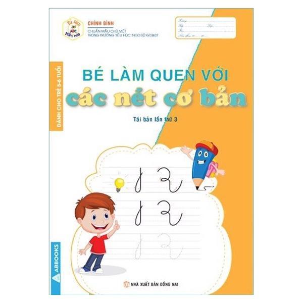 Sách - Bé Làm Quen Với - Chữ Cái, Các Nét Cơ Bản, Chữ Số - Bộ 8 Cuốn