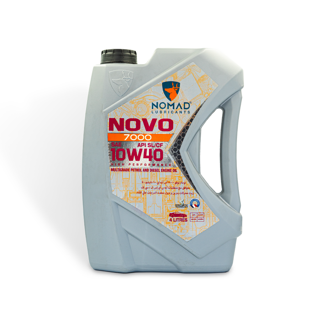 Nhớt Ô Tô Máy Xăng NOMAD NOVO 7000 SAE 10W40, API SL/CF, ACEA A3/B4 Can 4L Nhập Khẩu Chính Hãng-Dầu Nhớt Xe Ô Tô