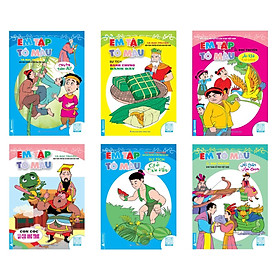 Sách - Em Tập Tô Màu Và Đọc Truyện Kho Tàng Truyện Cổ Dân Gian Việt Nam - Bộ 12 Cuốn