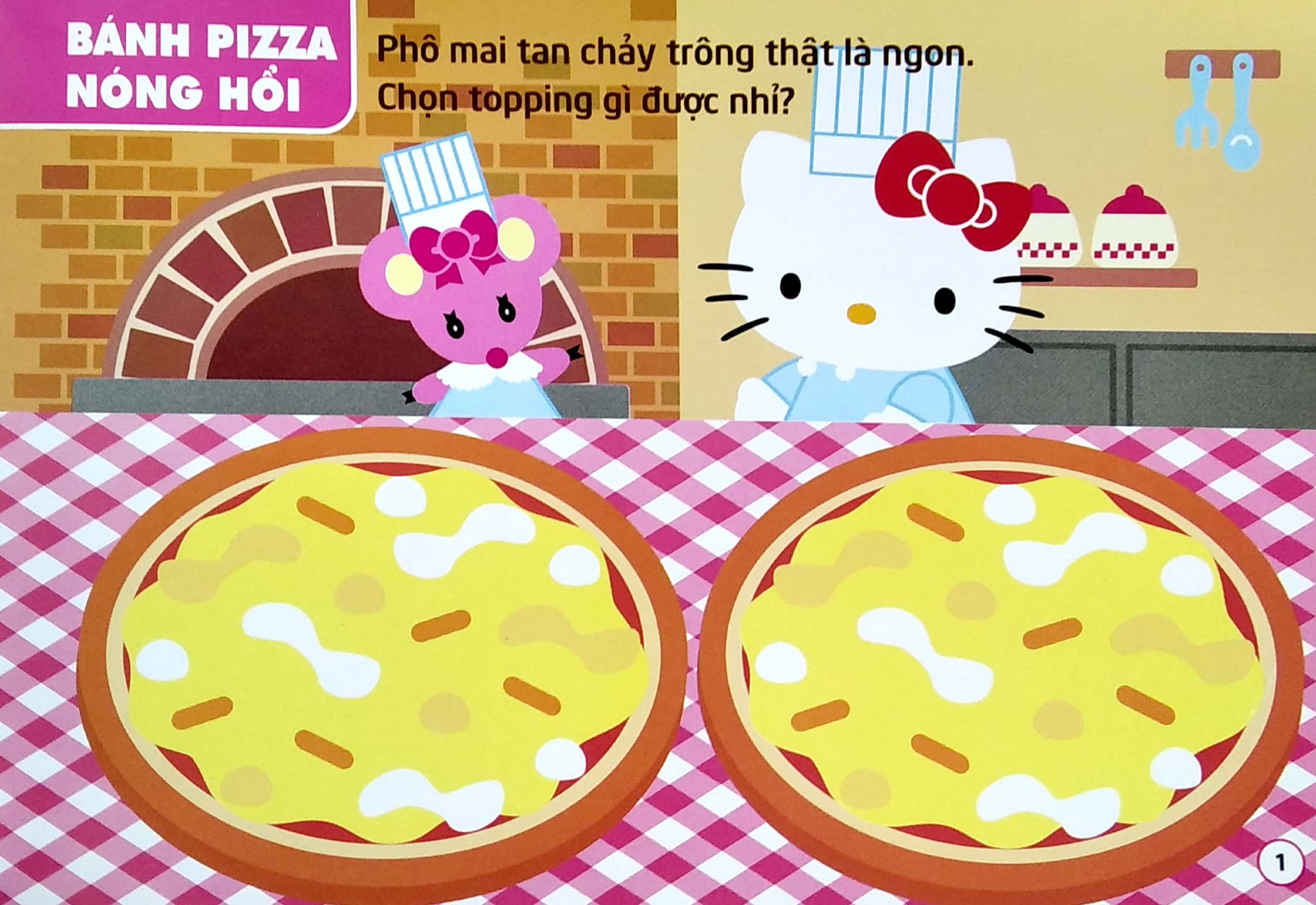 Sticker - H.e.l.l.o K.i.t.t.y - Kitty Mi Nhon Thích Đồ Ăn Ngon (3-8 Tuổi) _MT