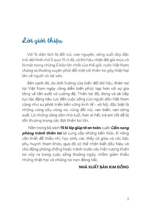 15 Bí Kíp Giúp Tớ An Toàn - Cẩm Nang Phòng Tránh Thiên Tai