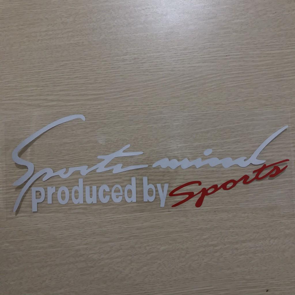 Phụ kiện ô tô | Tem dán trang trí ô tô Sport mind prodeced by Sports xe hơi ô tô đầy đủ màu sắc - Ngoại thất ô tô