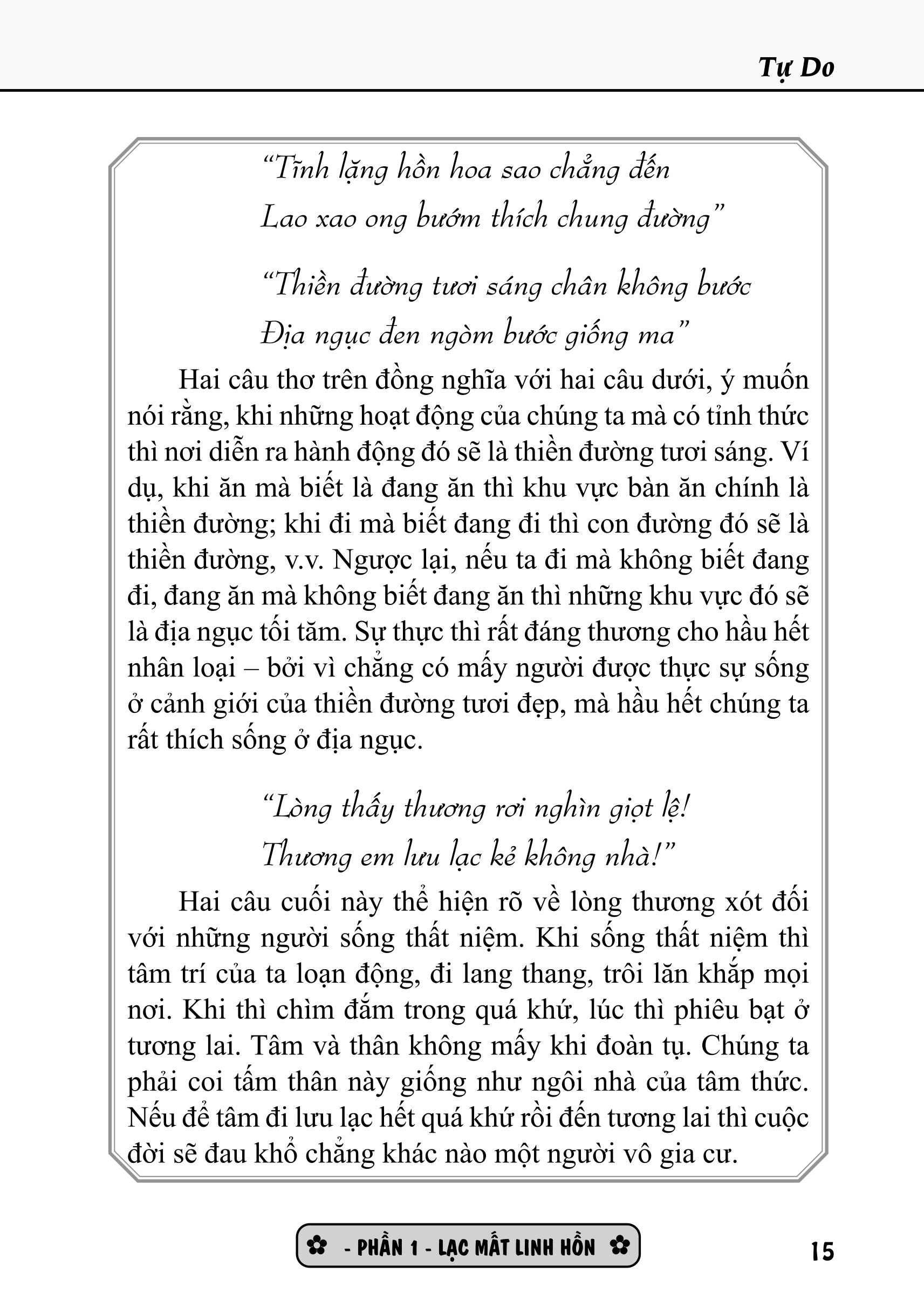Tập Thơ Linh Hồn Trở Lại - Tự Do