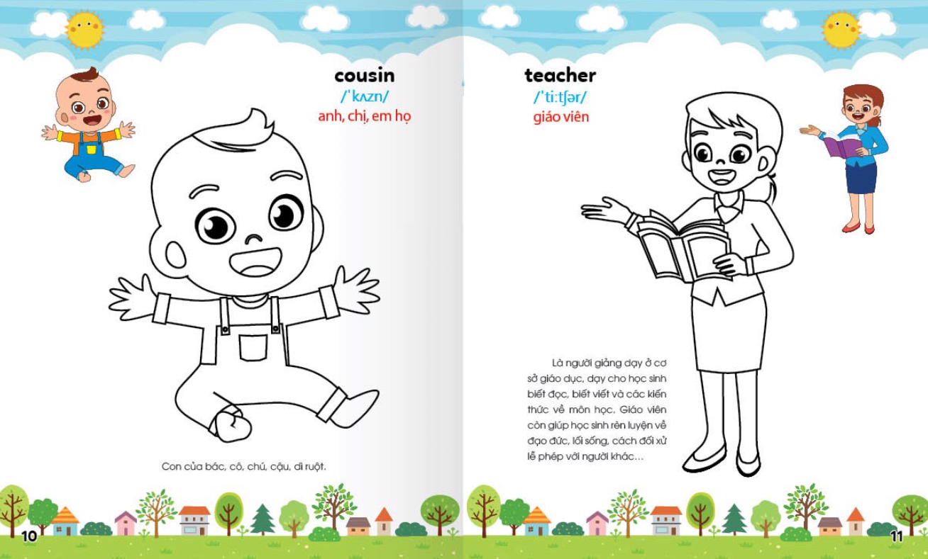 Colouring 365 Ngày Tô Màu - Khám Phá Thế Giới Phát Triển Trí Tuệ - Cuốn 5: Gia Đình, Nghề Nghiệp, Thể Thao