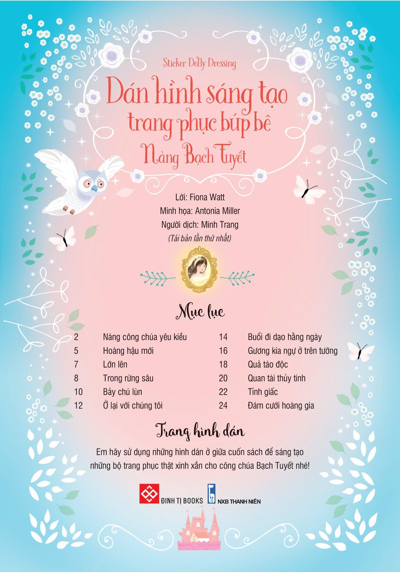 Sticker Dolly Dressing - Dán Hình Sáng Tạo Trang Phục Búp Bê - Nàng Bạch Tuyết