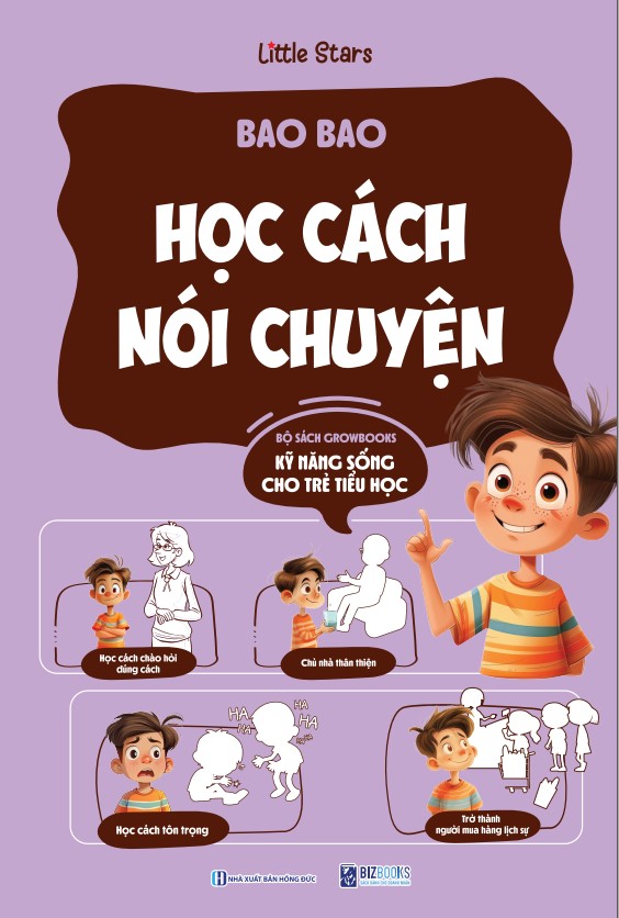 Sách Bao Bao Học Cách Nói Chuyện - Growbooks - Kỹ Năng Sống Dành Cho Trẻ Tiểu Học