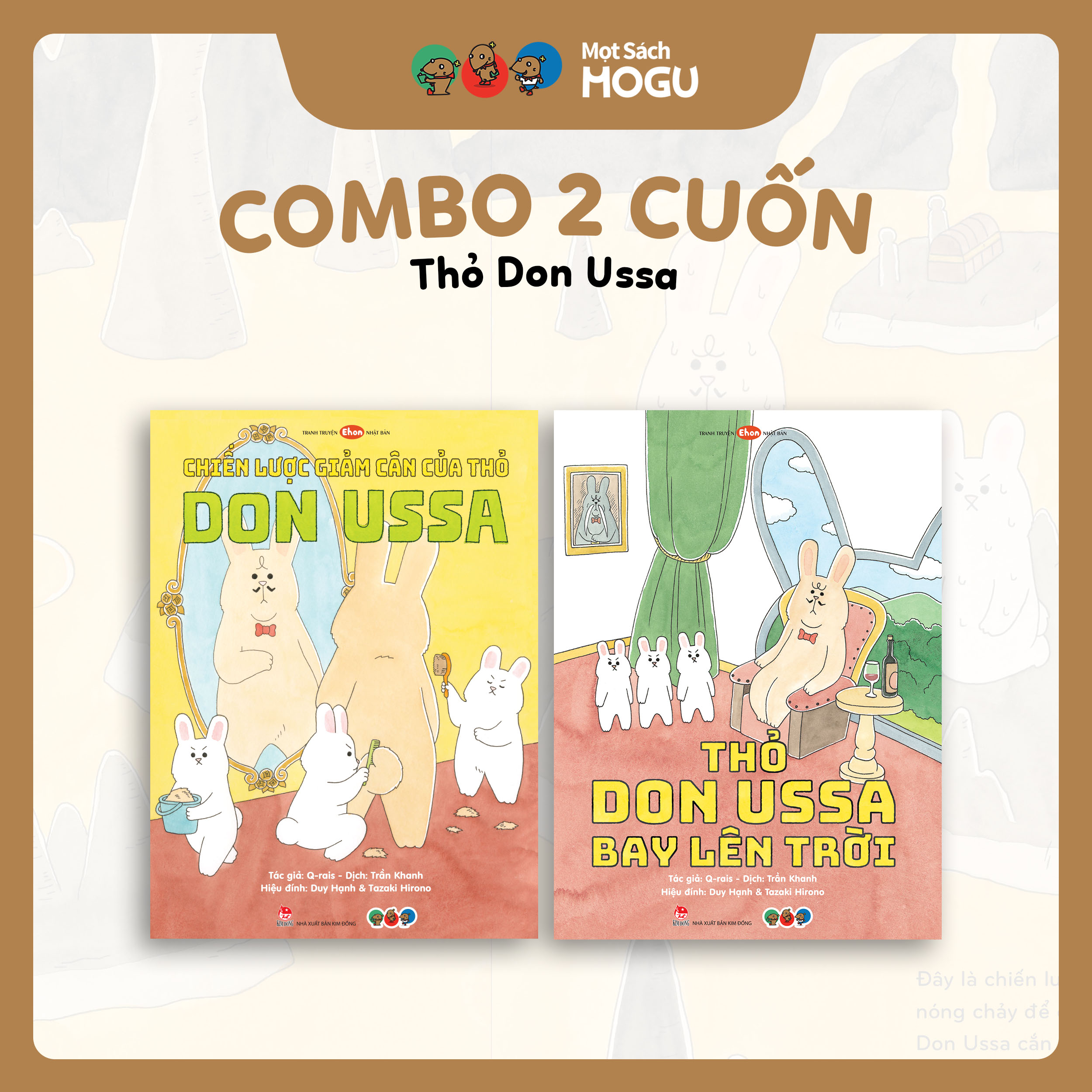 Truyện Ehon bé 3-4-5 tuổi - Bộ 2 cuốn Thỏ Don Ussa