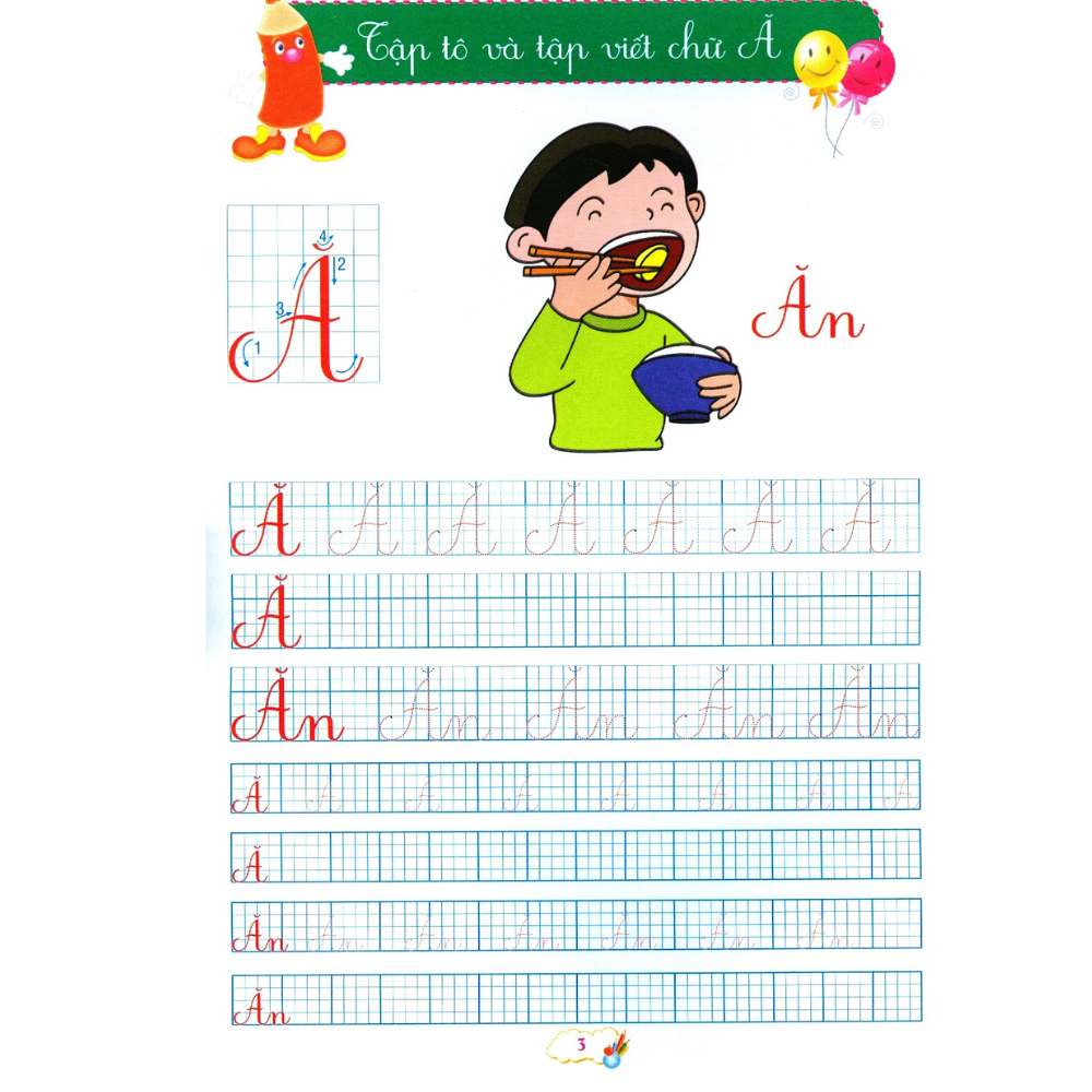 Chuẩn bị cho bé vào lớp 1 - Tập tô chữ hoa (Quyển 8)