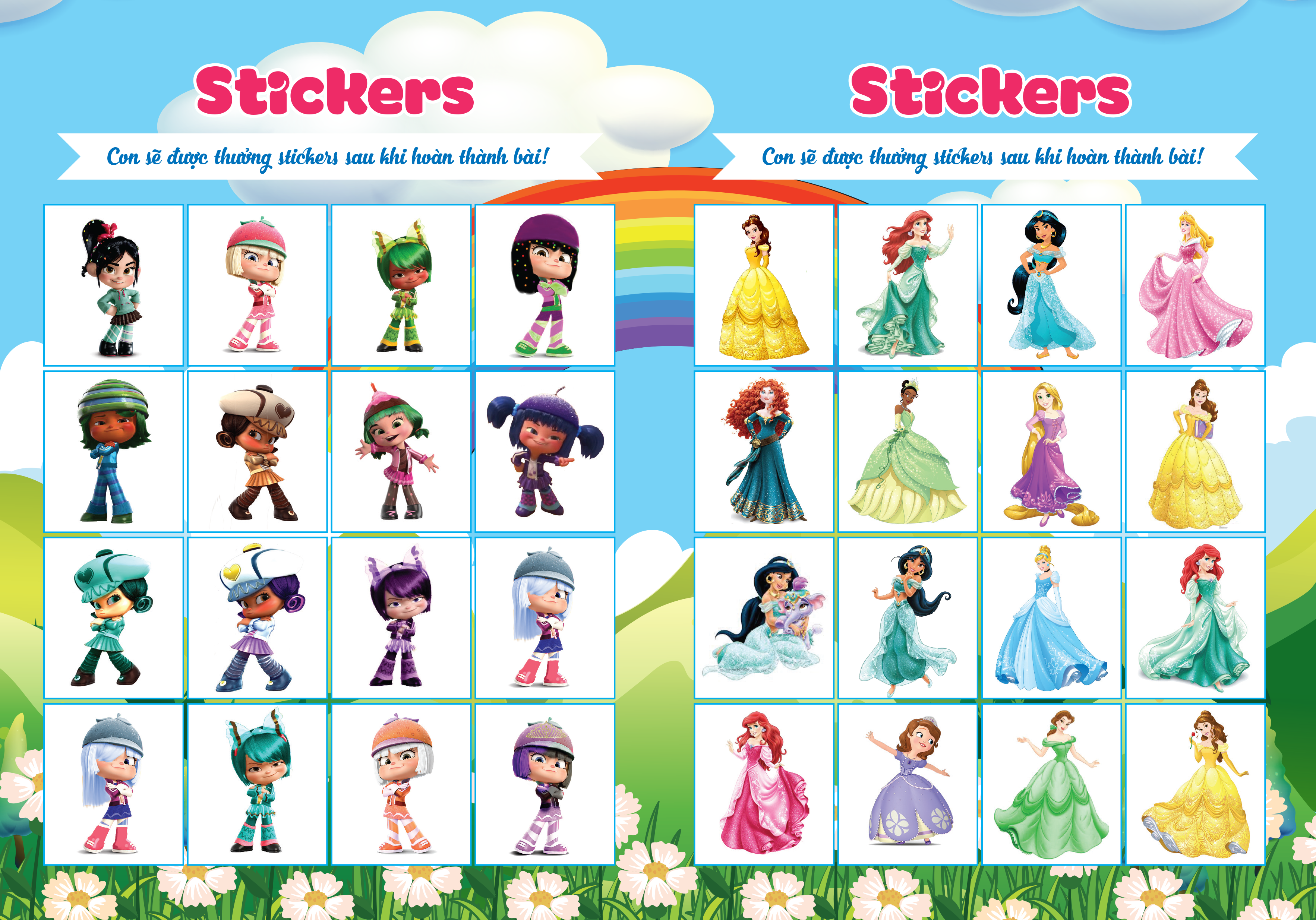Cùng Khủng Long Tập Viết Chữ Cơ Bản - Chữ Cái Tiếng Anh Viết Thường - Quyển 5 - Sticker Bé Gái