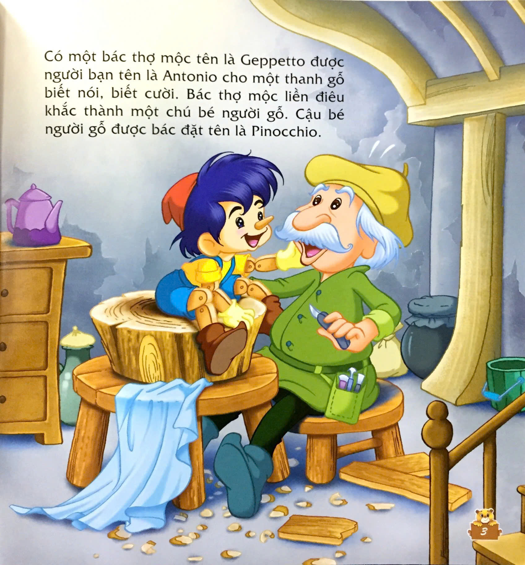 Truyện Kể Cho Bé Trước Giờ Đi Ngủ - Ngày Xửa Ngày Xưa: Cậu Bé Người Gỗ Pinocchio