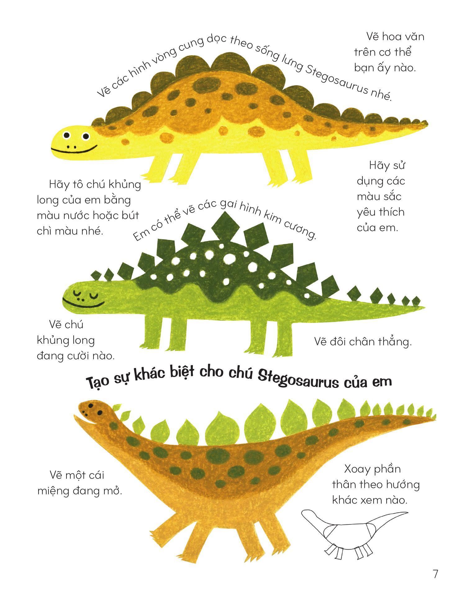 Sách - Vẽ Khủng Long Bằng Khuôn Hình Sáng Tạo