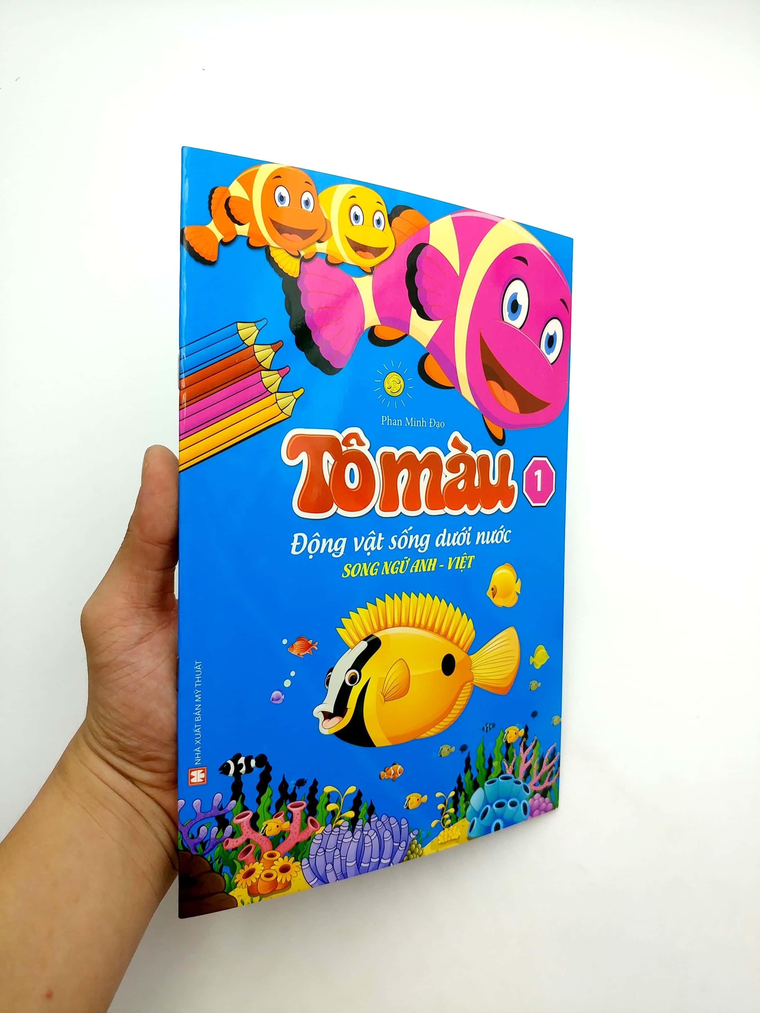 Tô Màu Động Vật Sống Dưới Nước - Song Ngữ Anh-Việt - Tập 1 (Tái Bản 2023)