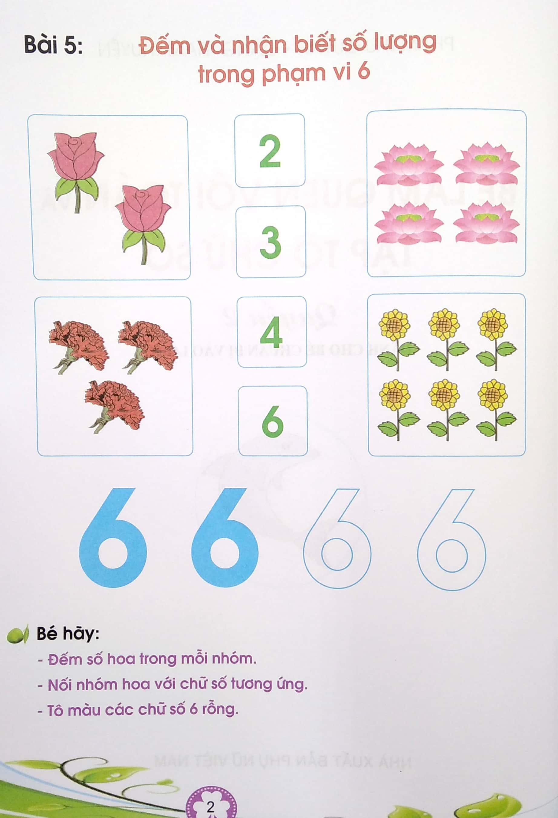 Bé Làm Quen Với Toán Và Tập Tô Chữ Số - Quyển 2
