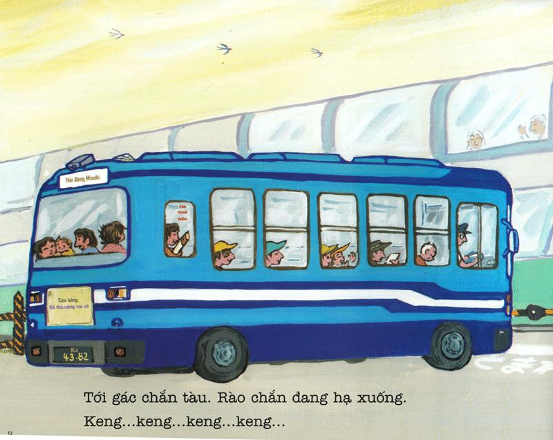 Ehon - Thực Phẩm Tâm Hồn Cho Bé - Xe Bus Píng Poong Đi Biển (Tái Bản 2020)