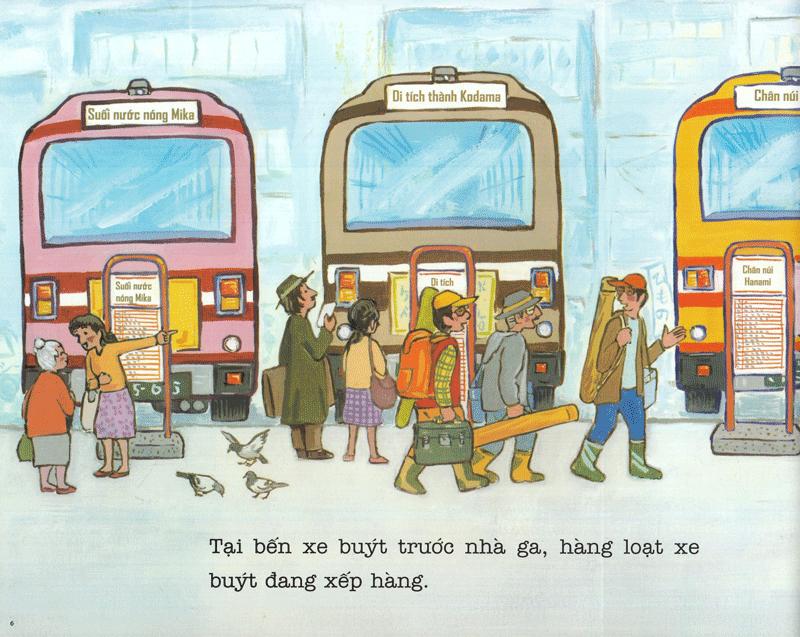 Ehon - Thực Phẩm Tâm Hồn Cho Bé - Xe Bus Píng Poong Đi Biển (Tái Bản 2020)