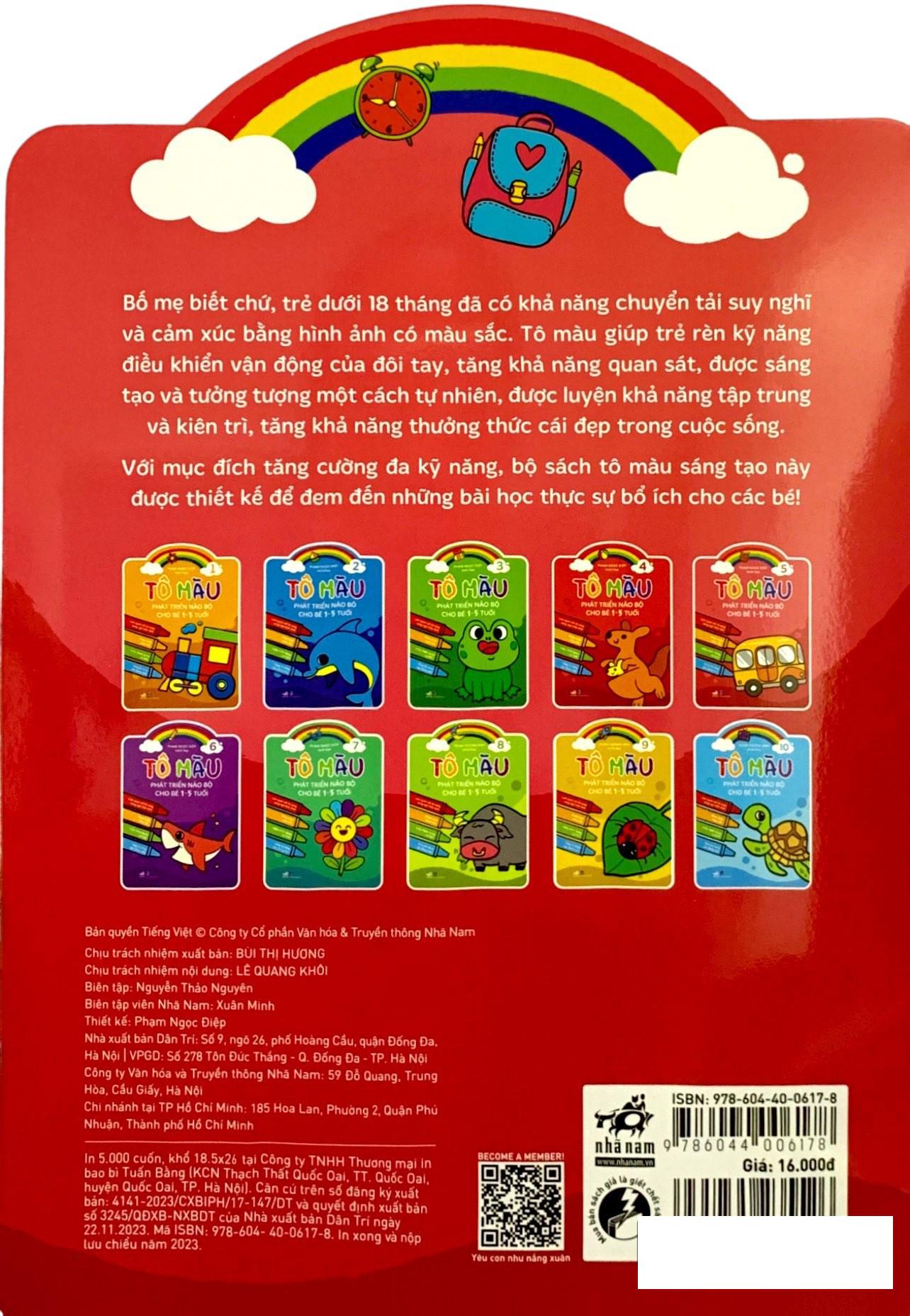 Tô Màu Phát Triển Não Bộ Cho Bé 1-5 Tuổi - Tập 5