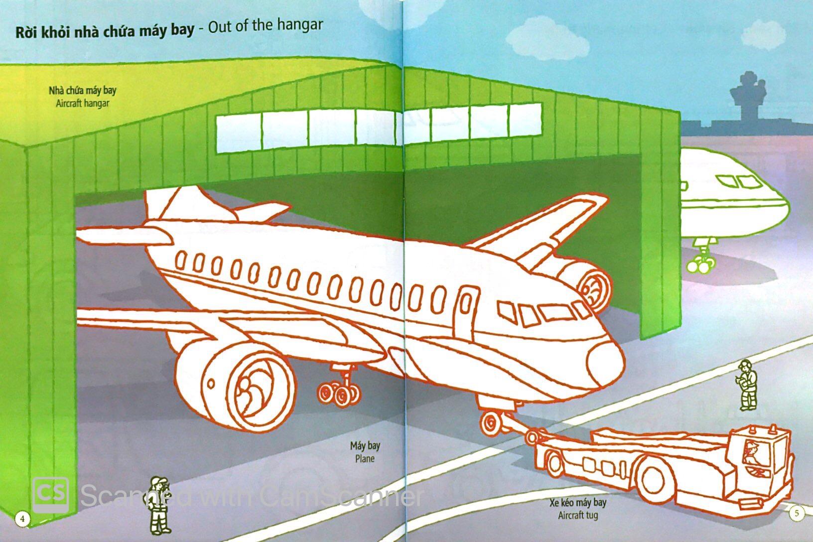 Tô Màu Bóc Dán - Sân Bay - Airport (Tái Bản)