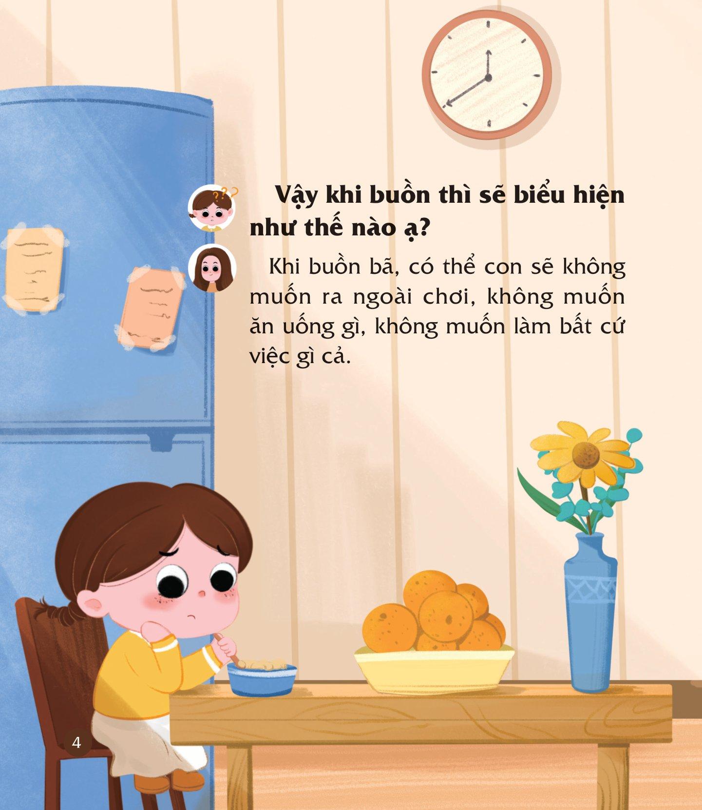 Sách Cùng Con Nuôi Dưỡng Cảm Xúc Tích Cực - Con Không Buồn Bã