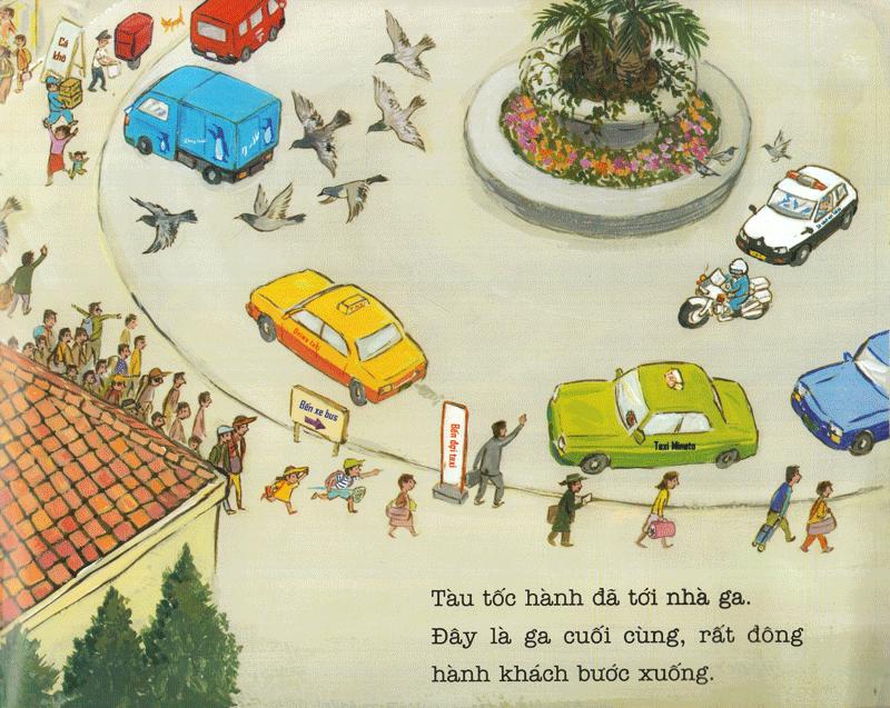 Ehon - Thực Phẩm Tâm Hồn Cho Bé - Xe Bus Píng Poong Đi Biển (Tái Bản 2020)
