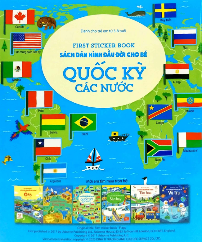 First Sticker Book - Sách Dán Hình Đầu Đời Cho Bé - Quốc Kỳ Các Nước