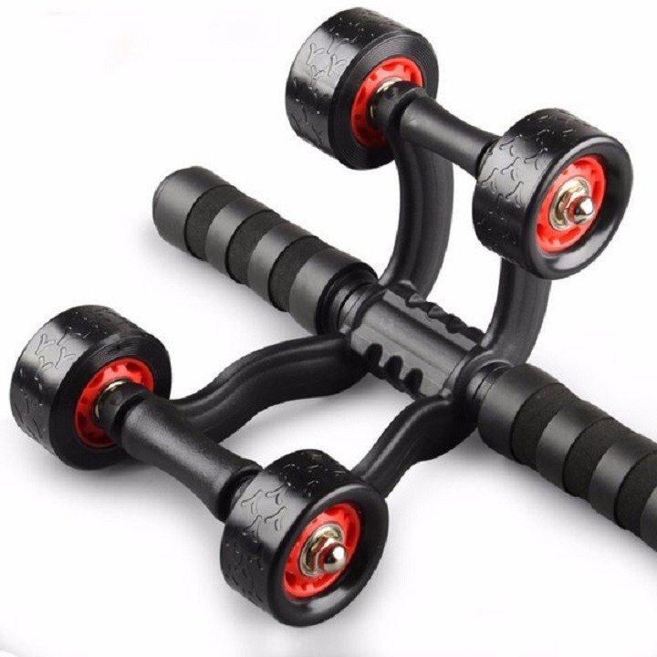 Con Lăn Tập Bụng 4 Bánh + Đệm Lót