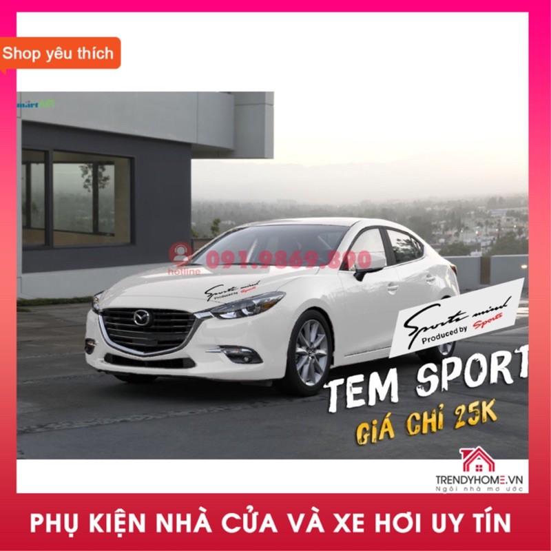 Phụ kiện ô tô | Tem dán trang trí ô tô Sport mind prodeced by Sports xe hơi ô tô đầy đủ màu sắc - Ngoại thất ô tô
