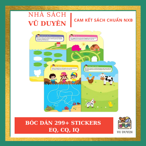 Sách - Bóc Dán Phát Triển Trí Tuệ Cảm Xúc CQ, IQ, EQ 299+ Stickers (6 Cuốn)