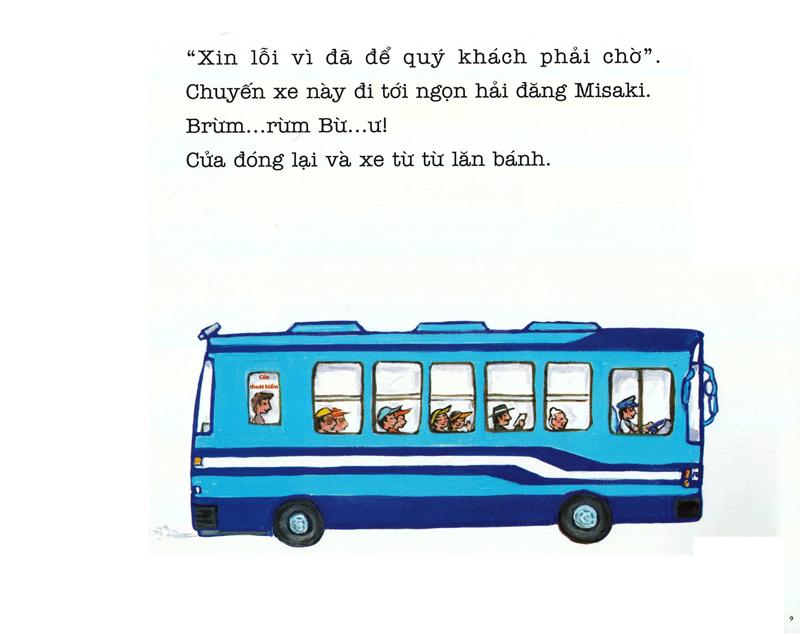 Ehon - Thực Phẩm Tâm Hồn Cho Bé - Xe Bus Píng Poong Đi Biển (Tái Bản 2020)